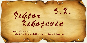 Viktor Kikojević vizit kartica